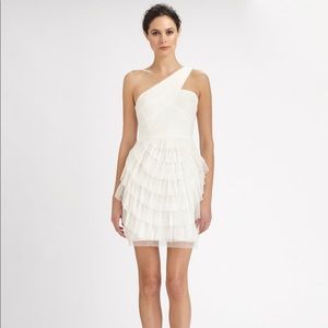 BCBGMAXAZRIA Ella Pleated One Shoulder Dress